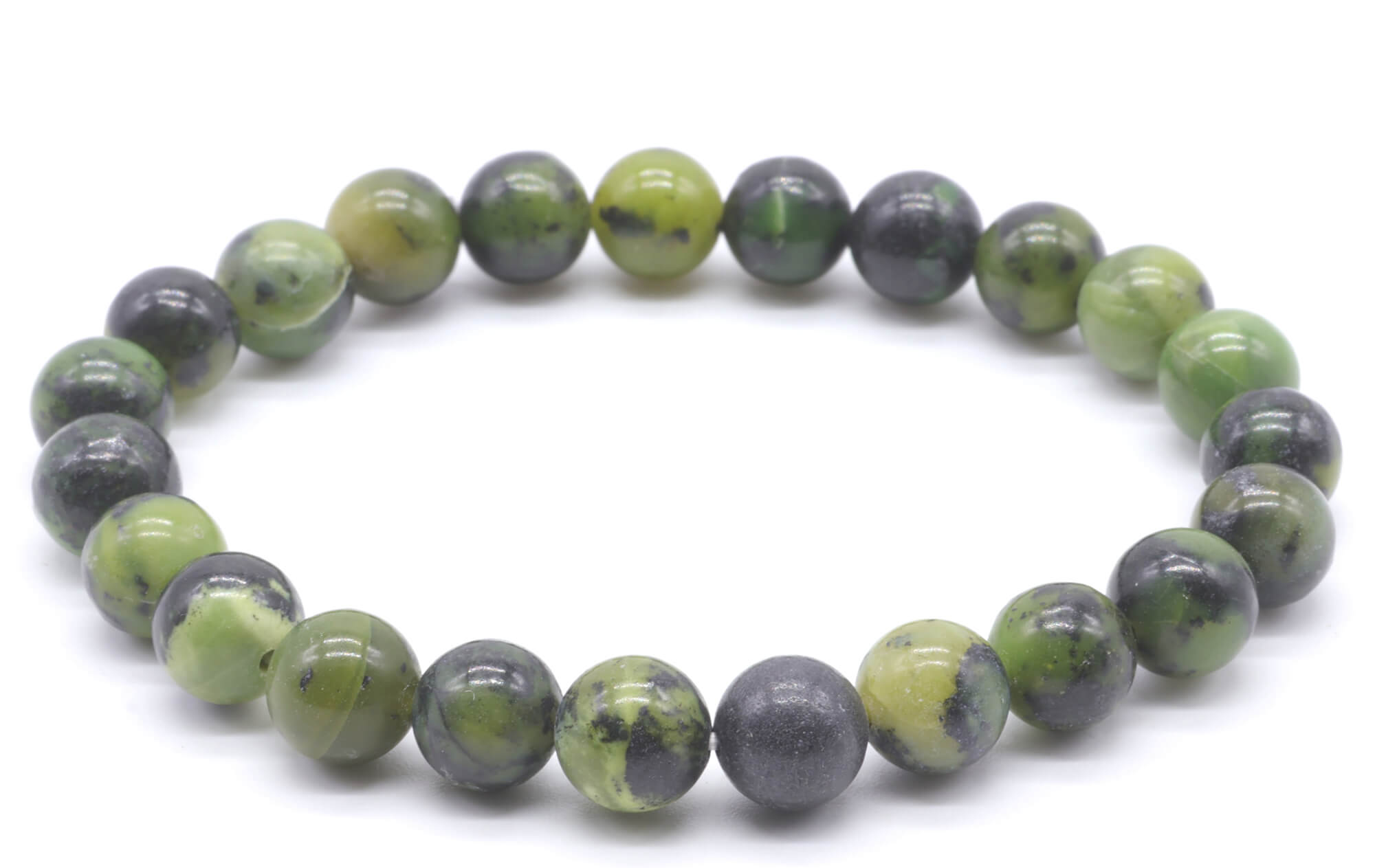 Bracelet Jade Néphrite perles 8mm