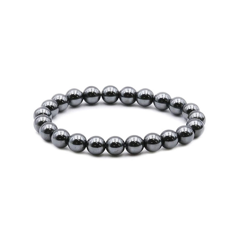 Hématite Bracelet en Perles de Pierre Naturelle 8mm