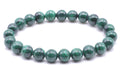 Bracelet 'Dark' Malachite 'AA' perles 8mm