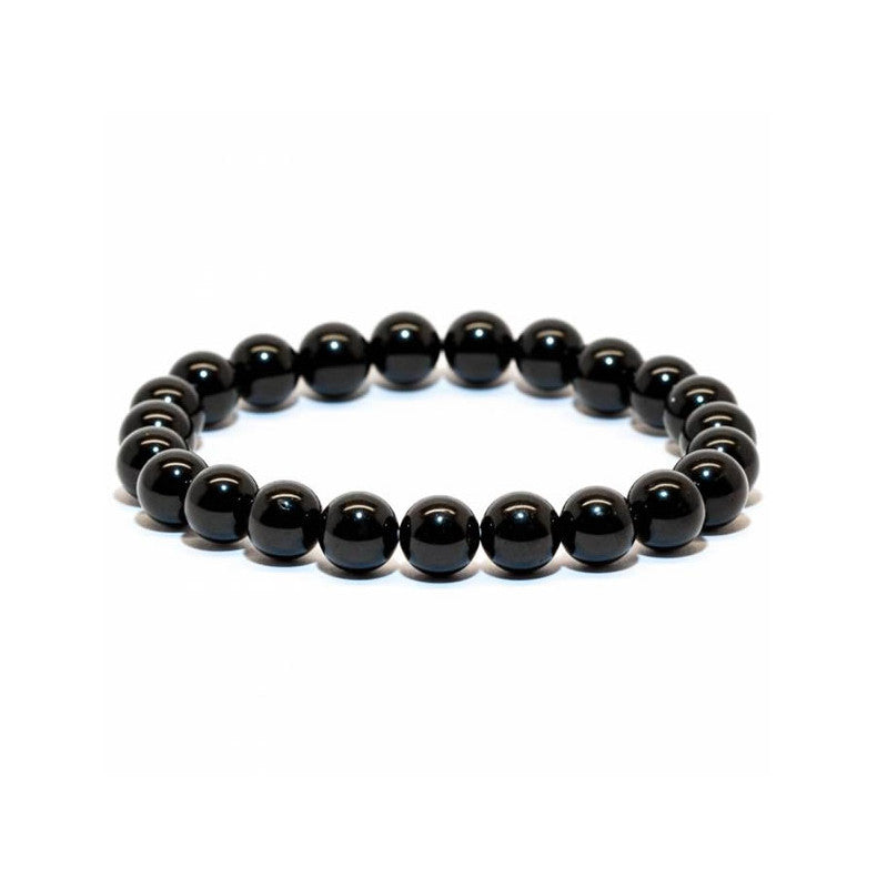 Tourmaline Noire Bracelet en Perles de Pierre Naturelle 8mm