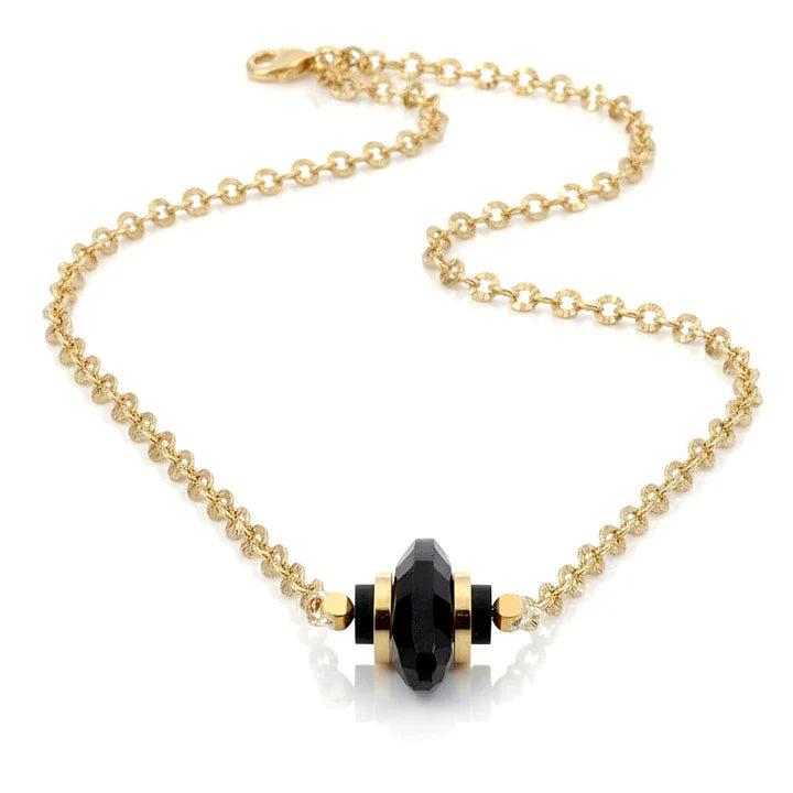 Collier pour femme - Pierre naturelle & acier - Agate