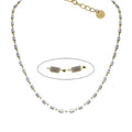Collier femme acier 316 et perles de cristal grise