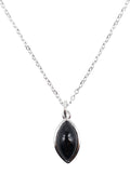 Collier Argent 925 'Larme Argentée' - Onyx