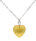 Collier Argent 925 Citrine Coeur