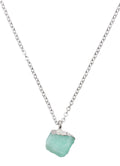 Collier Argent 925 'Cristal Sauvage' - Emeraude