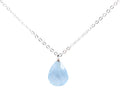 Collier Argent 925 Aigue Marine Goutte