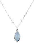 Collier Argent 925 'Larme Argentée' - Aigue Marine