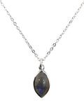 Collier Argent 925 'Larme Argentée' - Labradorite