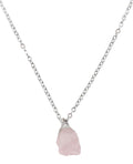 Collier Argent 925 'Cristal Sauvage' - Quartz Rose