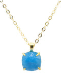 Collier Argent 925 Apatite Carrée - Plaquage Or