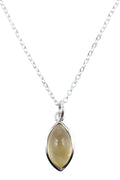 Collier Argent 925 'Larme Argentée' - Citrine