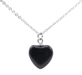Collier Argent 925 Onyx Coeur