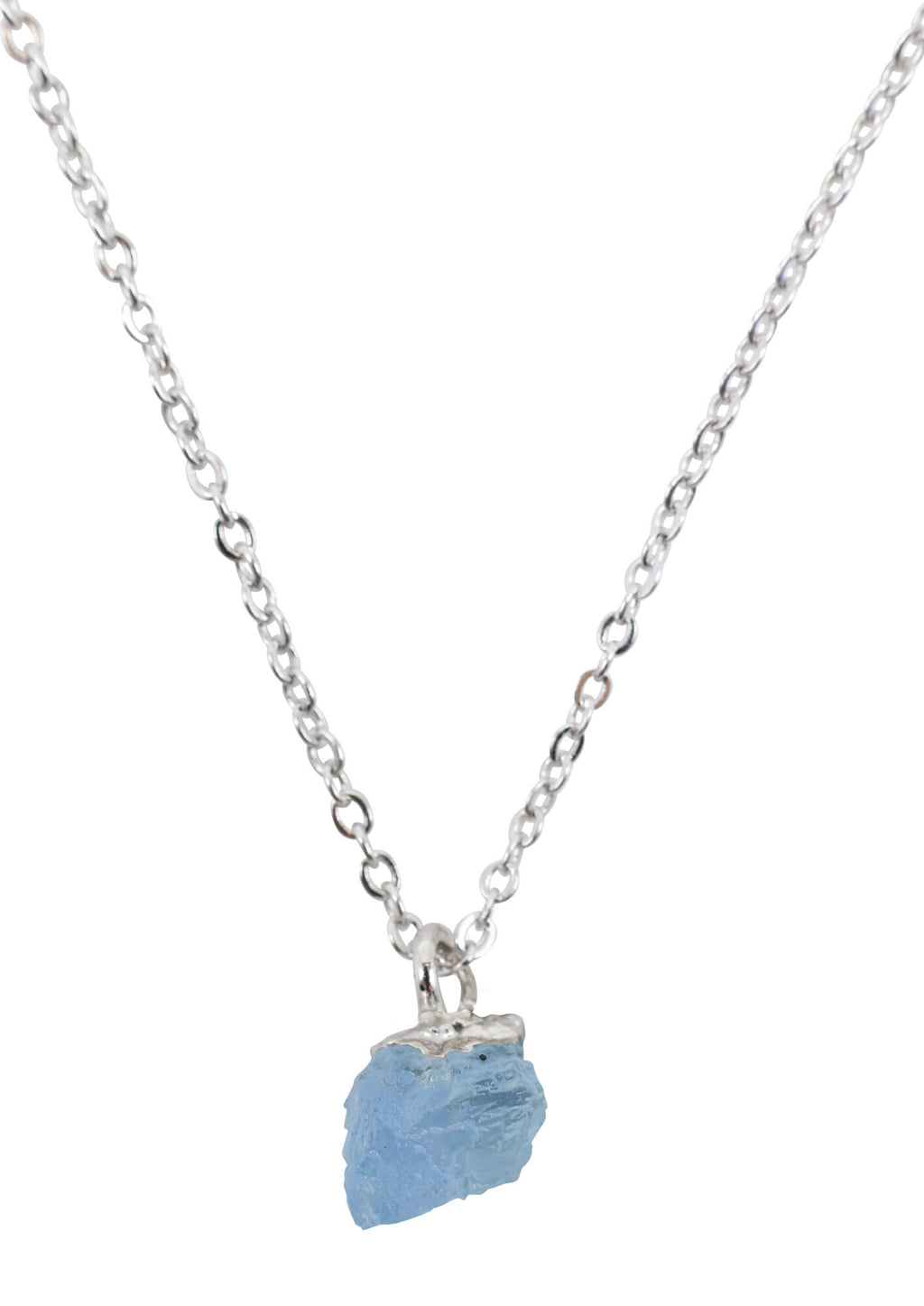 Collier Argent 925 'Cristal Sauvage' - Aigue Marine