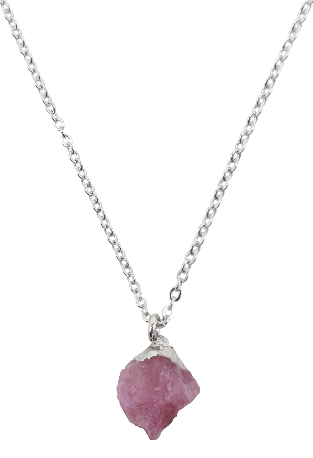 Collier Argent 925 'Cristal Sauvage' - Rubis