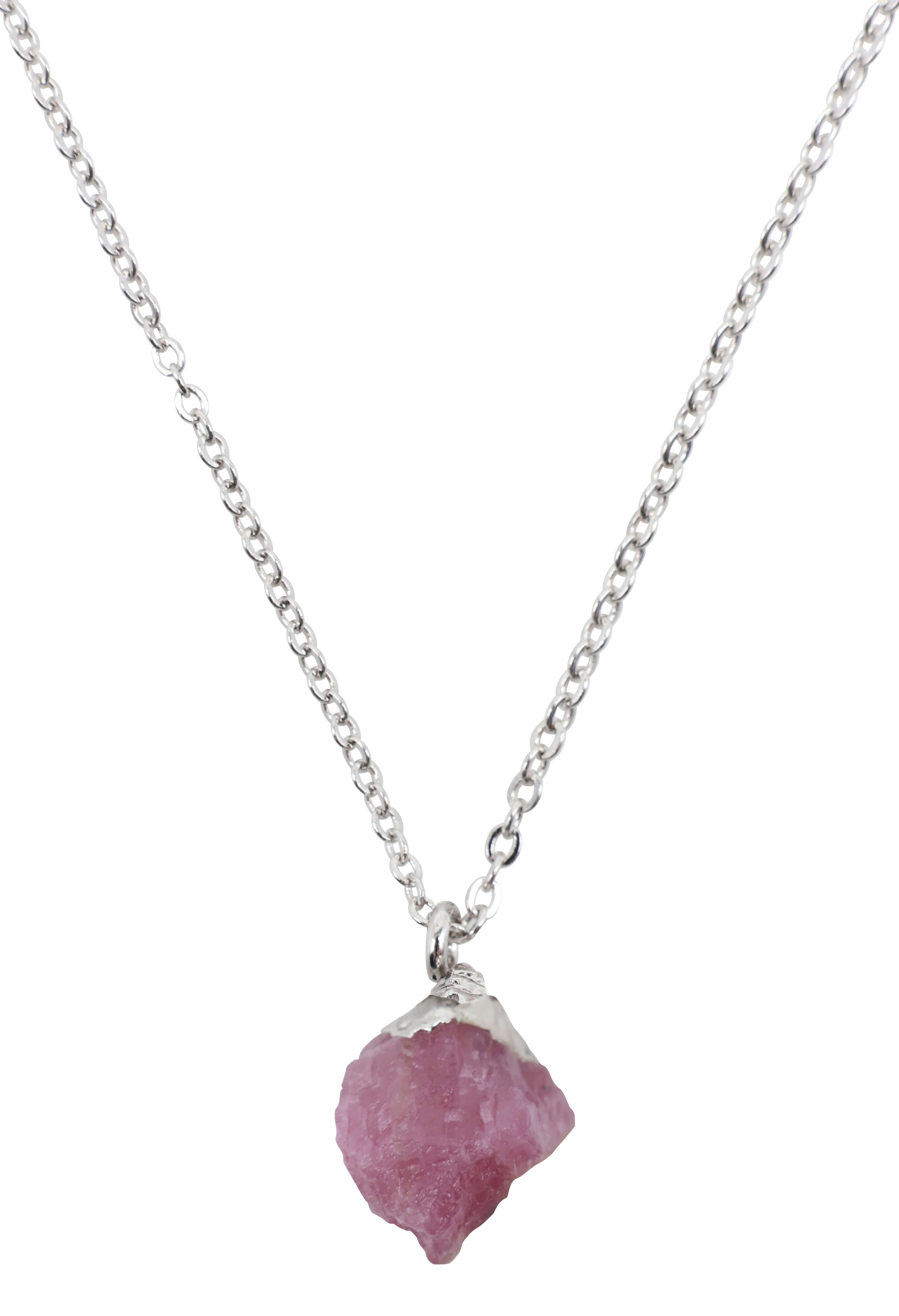 Collier Argent 925 'Cristal Sauvage' - Rubis
