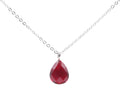 Collier Argent 925 Grenat Goutte