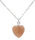 Collier Argent 925 Pierre de Soleil Coeur