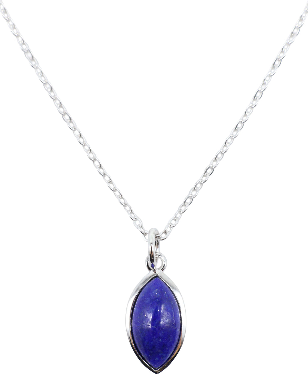 Collier Argent 925 'Larme Argentée' - Lapis Lazuli