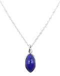 Collier Argent 925 'Larme Argentée' - Lapis Lazuli