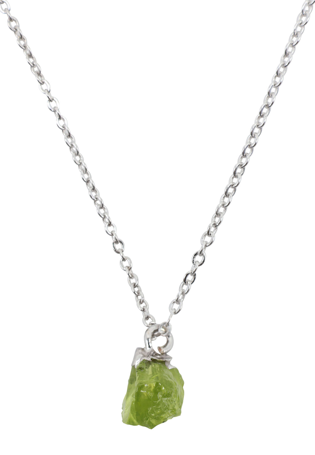 Collier Argent 925 'Cristal Sauvage' - Péridot