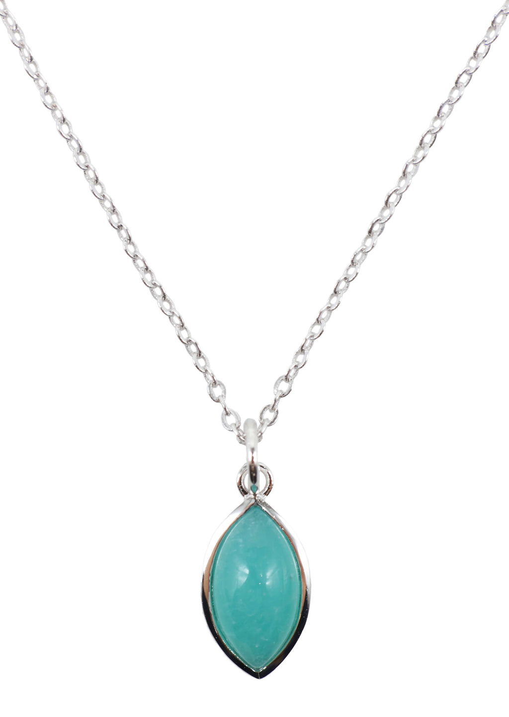 Collier Argent 925 'Larme Argentée' - Amazonite