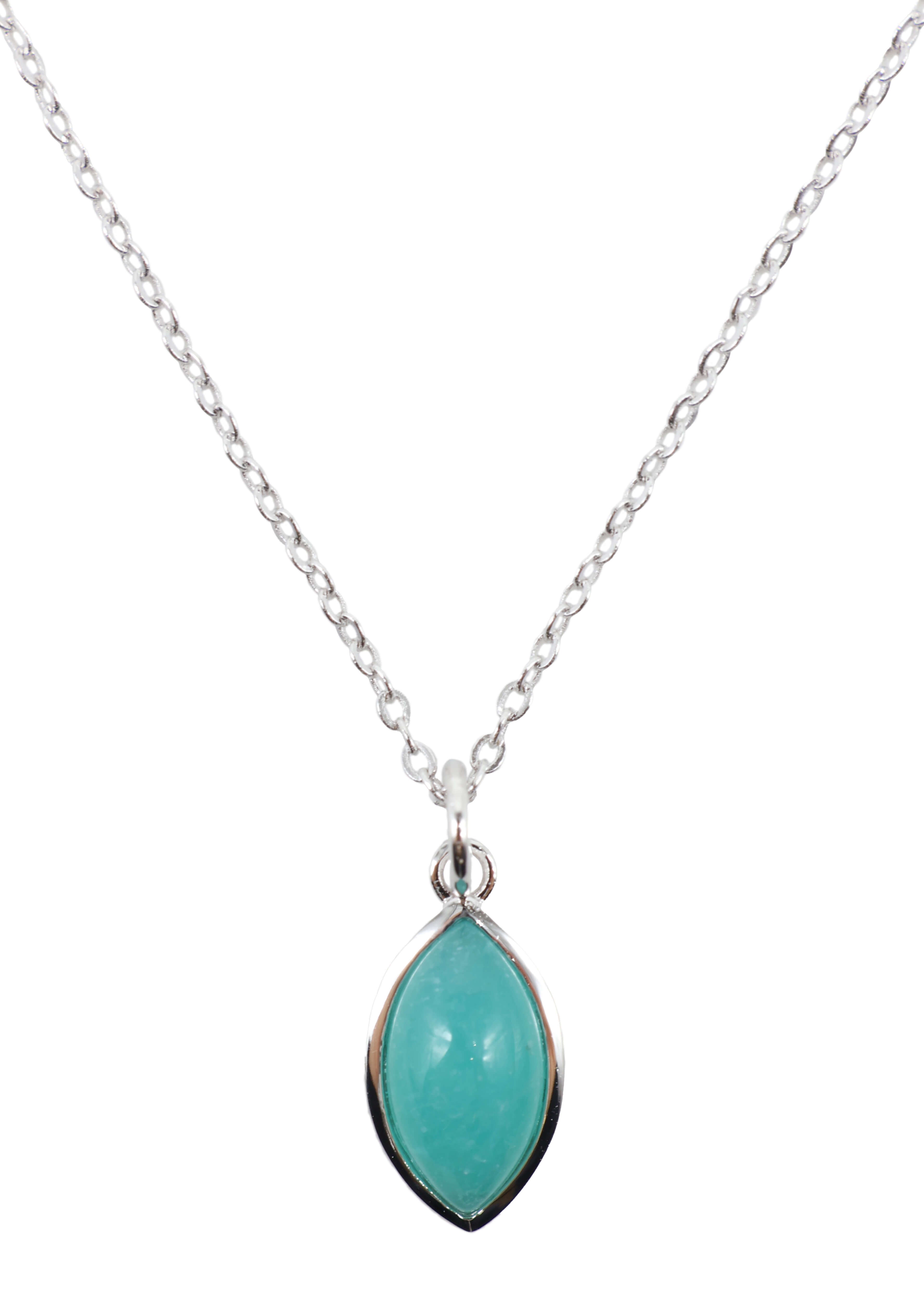 Collier Argent 925 'Larme Argentée' - Amazonite