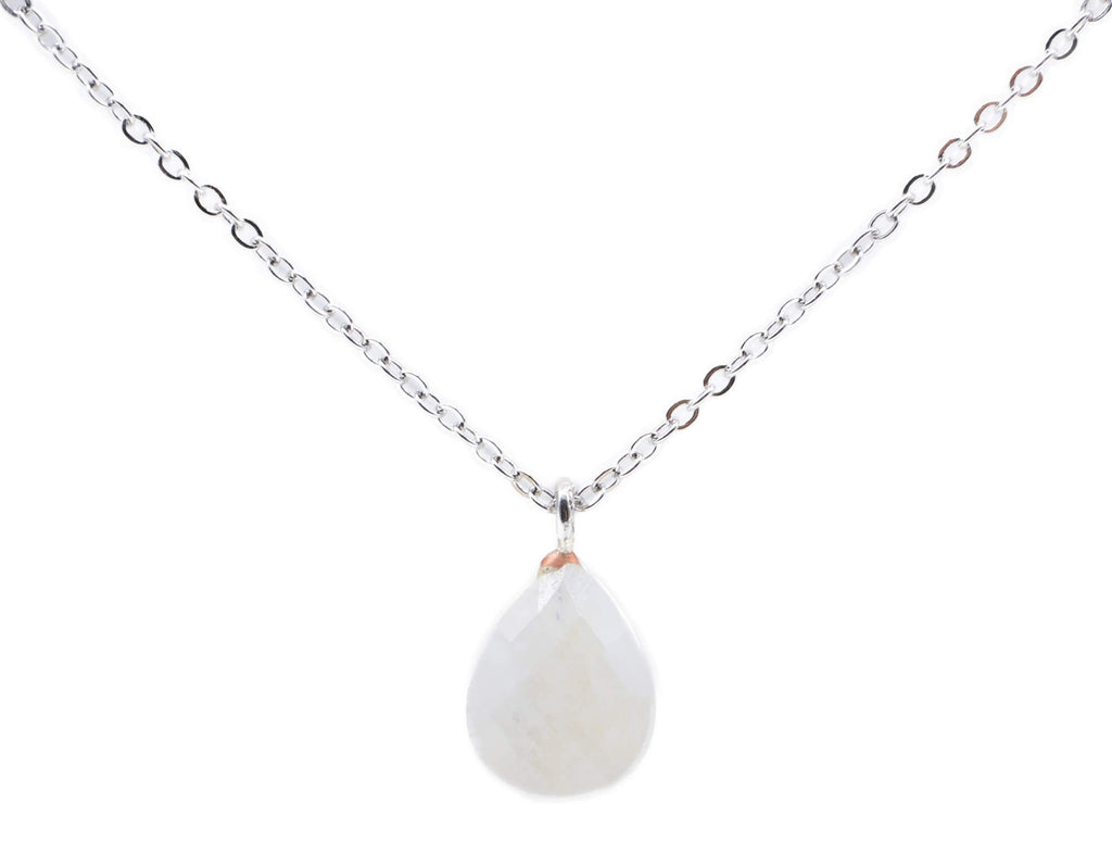 Collier Argent 925 Pierre de Lune Goutte