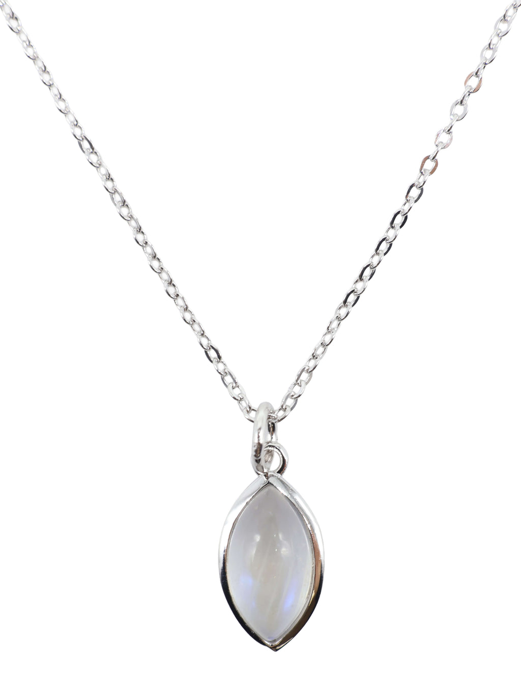 Collier Argent 925 'Larme Argentée' - Pierre de Lune