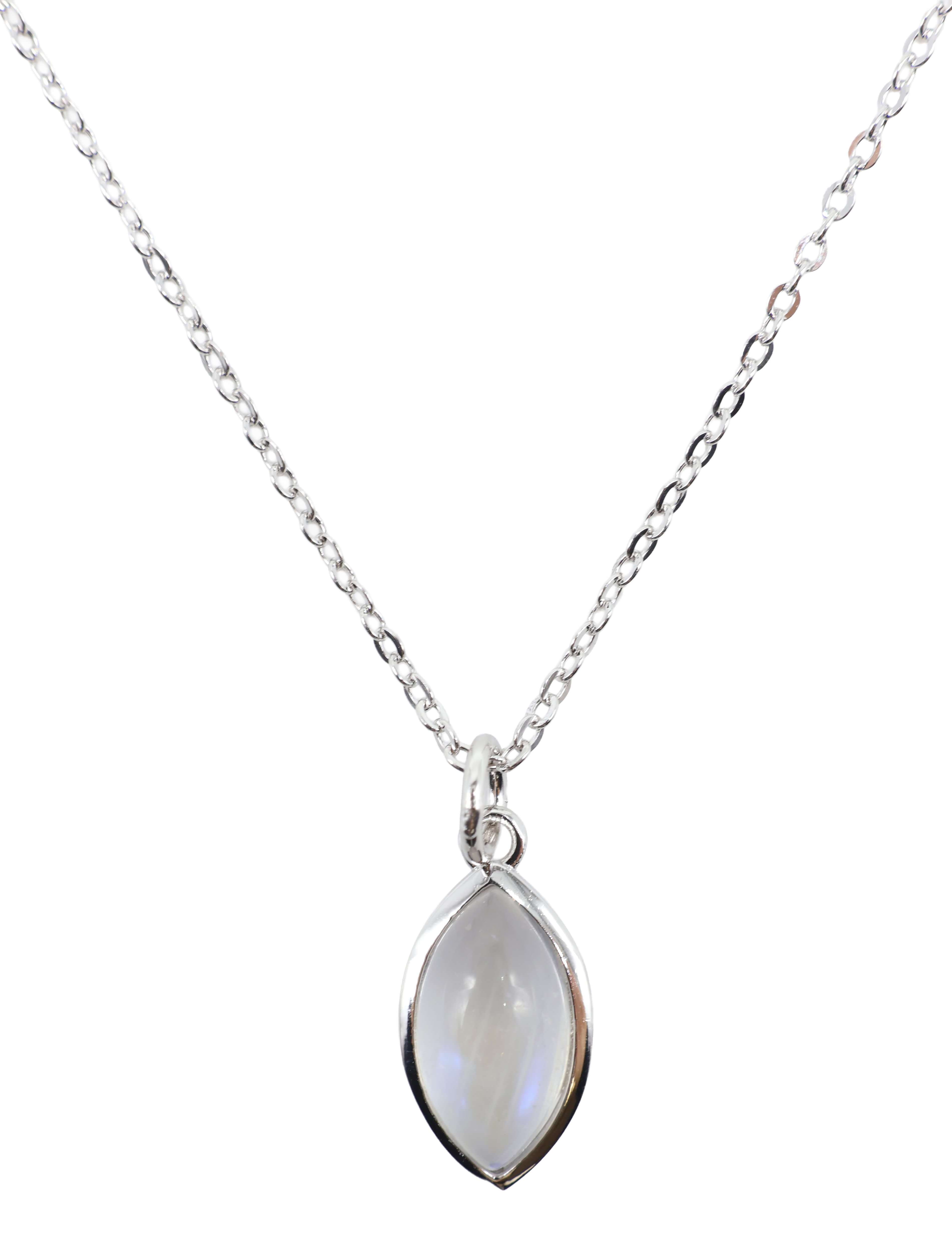 Collier Argent 925 'Larme Argentée' - Pierre de Lune