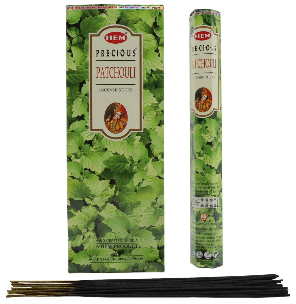 Encens HEM Precious Patchouli - Boîte de 6 Paquets de 20g