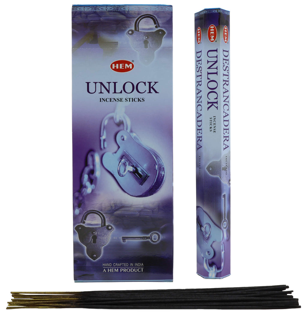 Encens HEM Unlock - Boîte de 6 Paquets de 20g