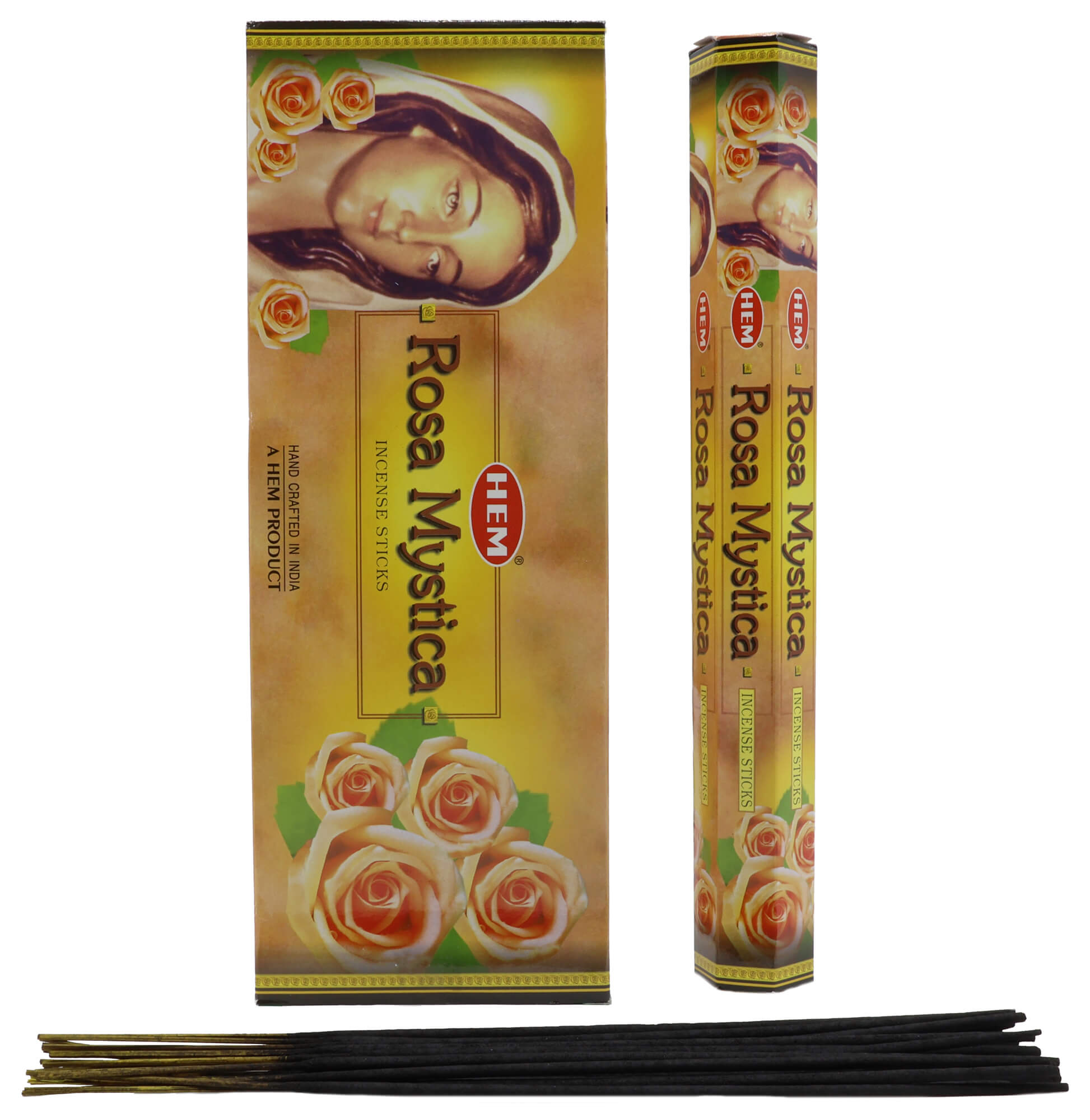 Encens HEM Rose Mystique - Boîte de 6 Paquets de 20g