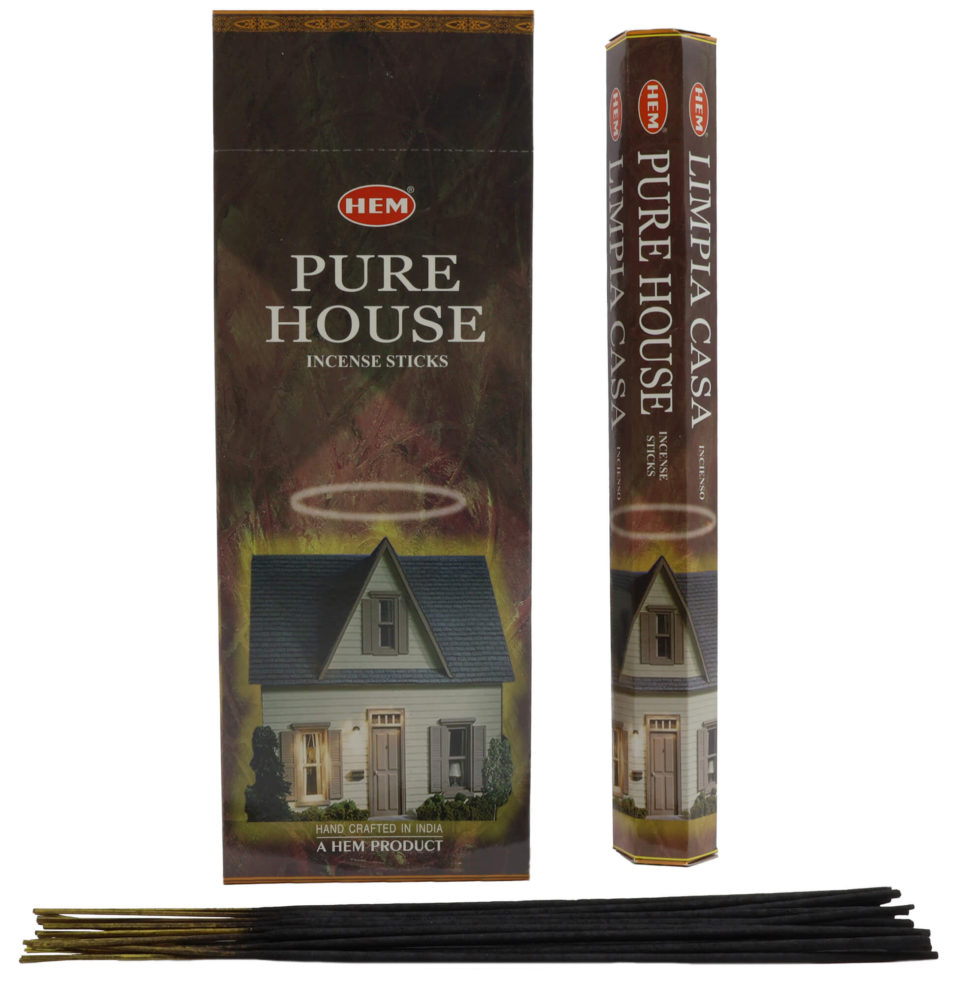 Encens HEM Pure House - Boîte de 6 Paquets de 20g