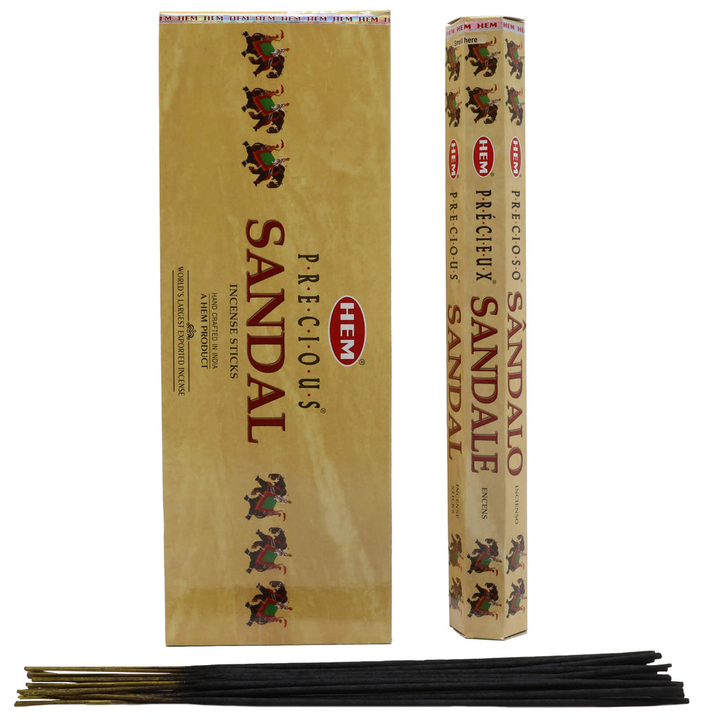 Encens HEM Santal - Boîte de 6 Paquets de 20g