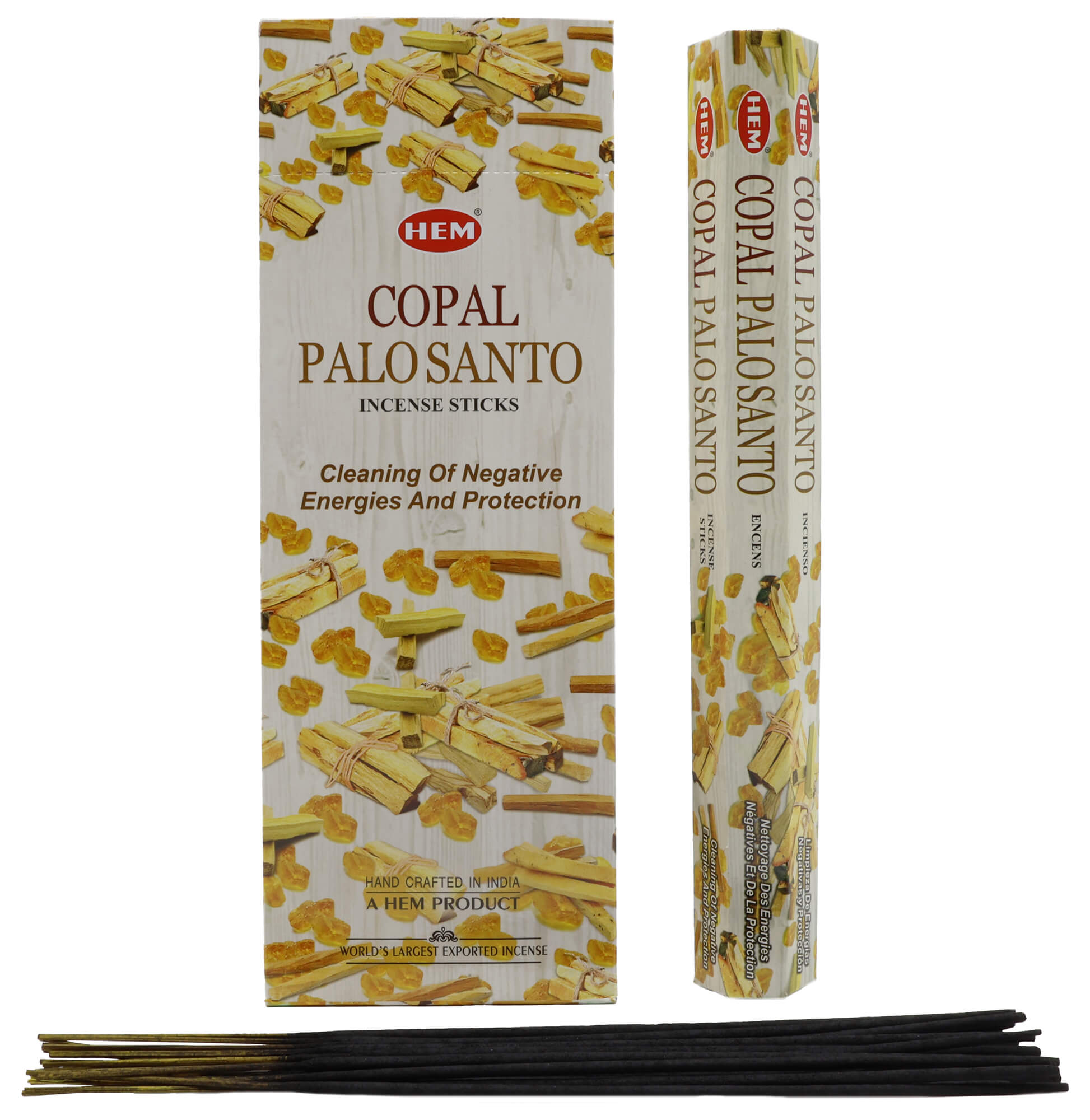Encens HEM Copal & Palo Santo boîte de 6 paquets de 20g