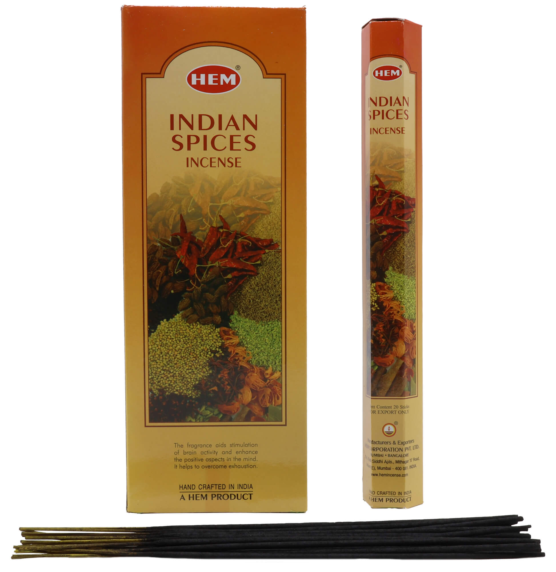 Encens HEM Epices indiennes boîte de 6 paquets de 20g
