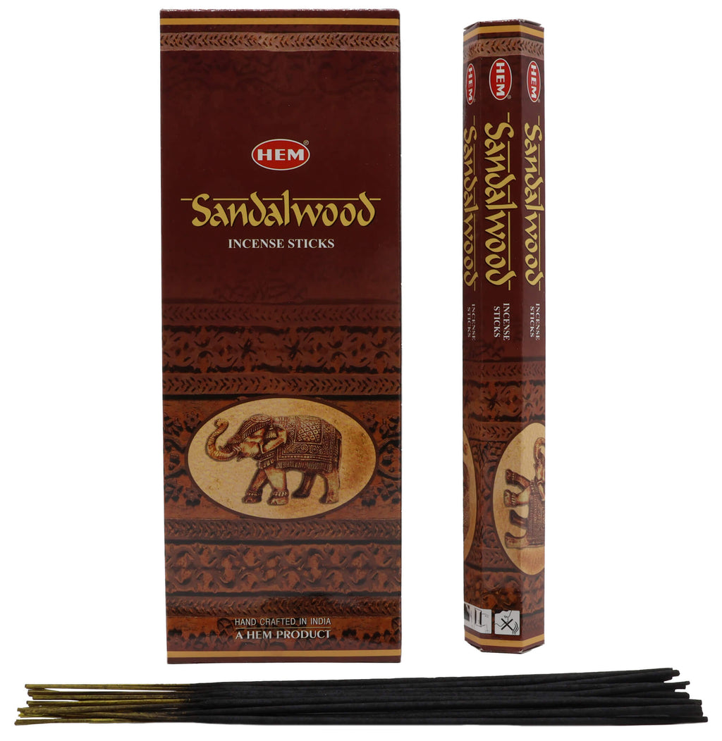 Encens HEM Sandalwood - Boîte de 6 Paquets de 20g