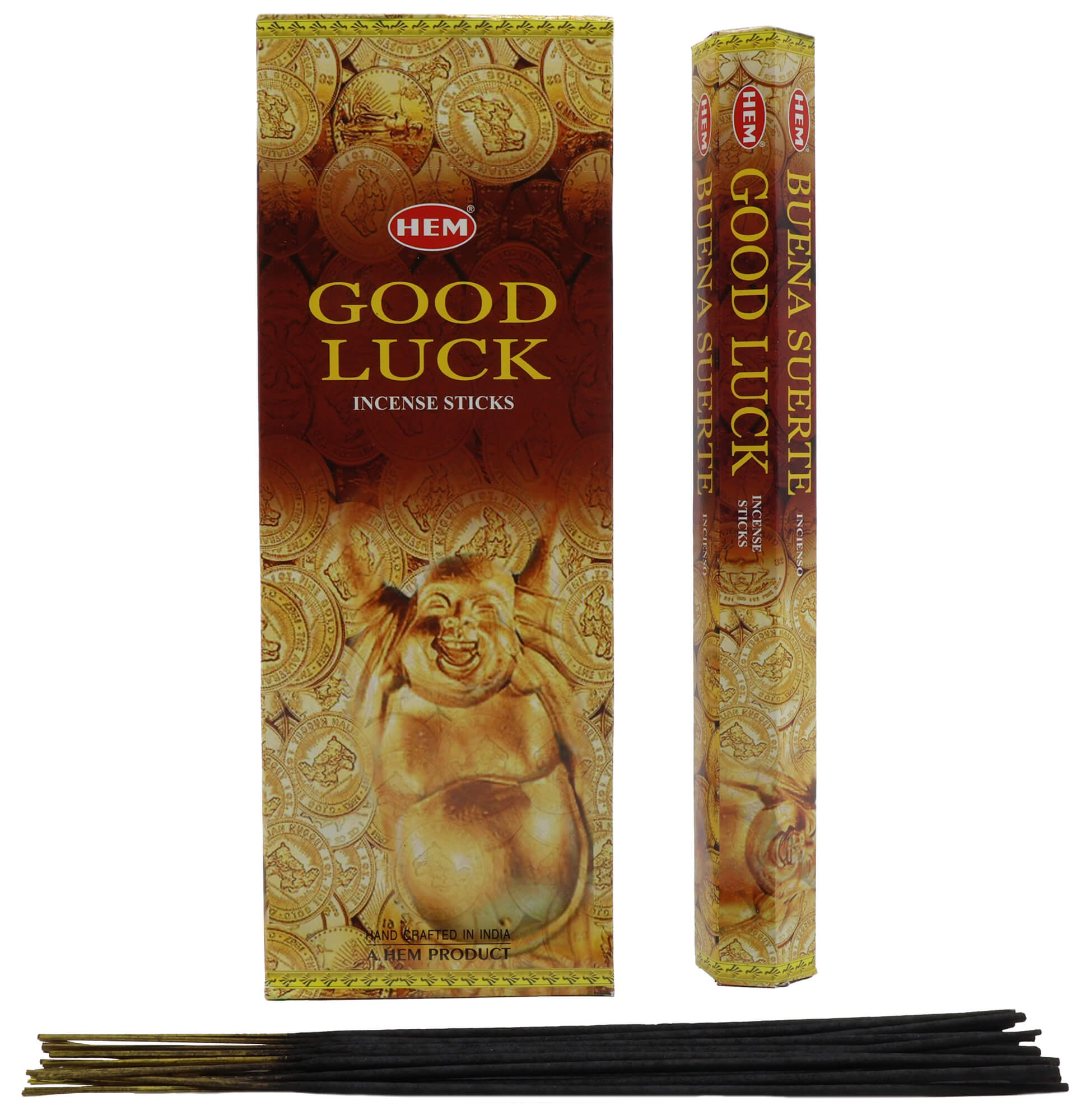 Encens HEM Bonne Chance - Boîte de 6 Paquets de 20g