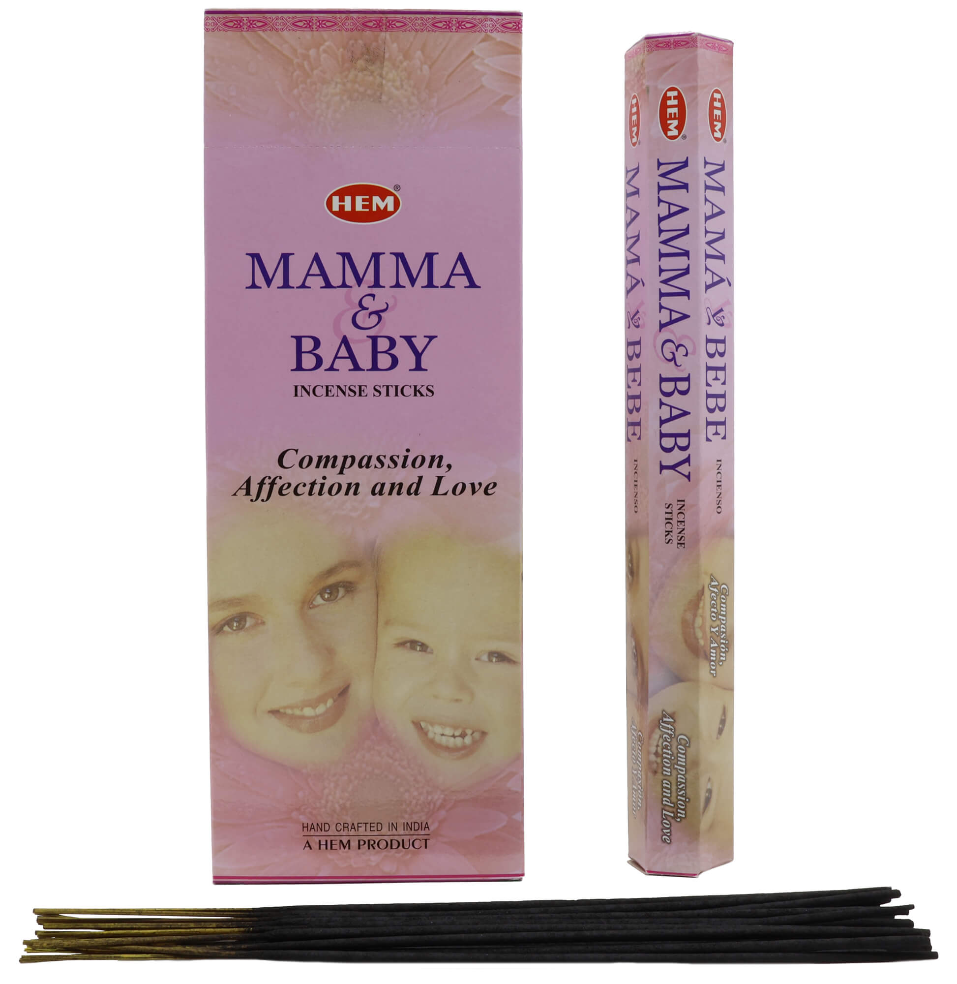 Encens HEM Mère et Bébé - Boîte de 6 Paquets de 20g
