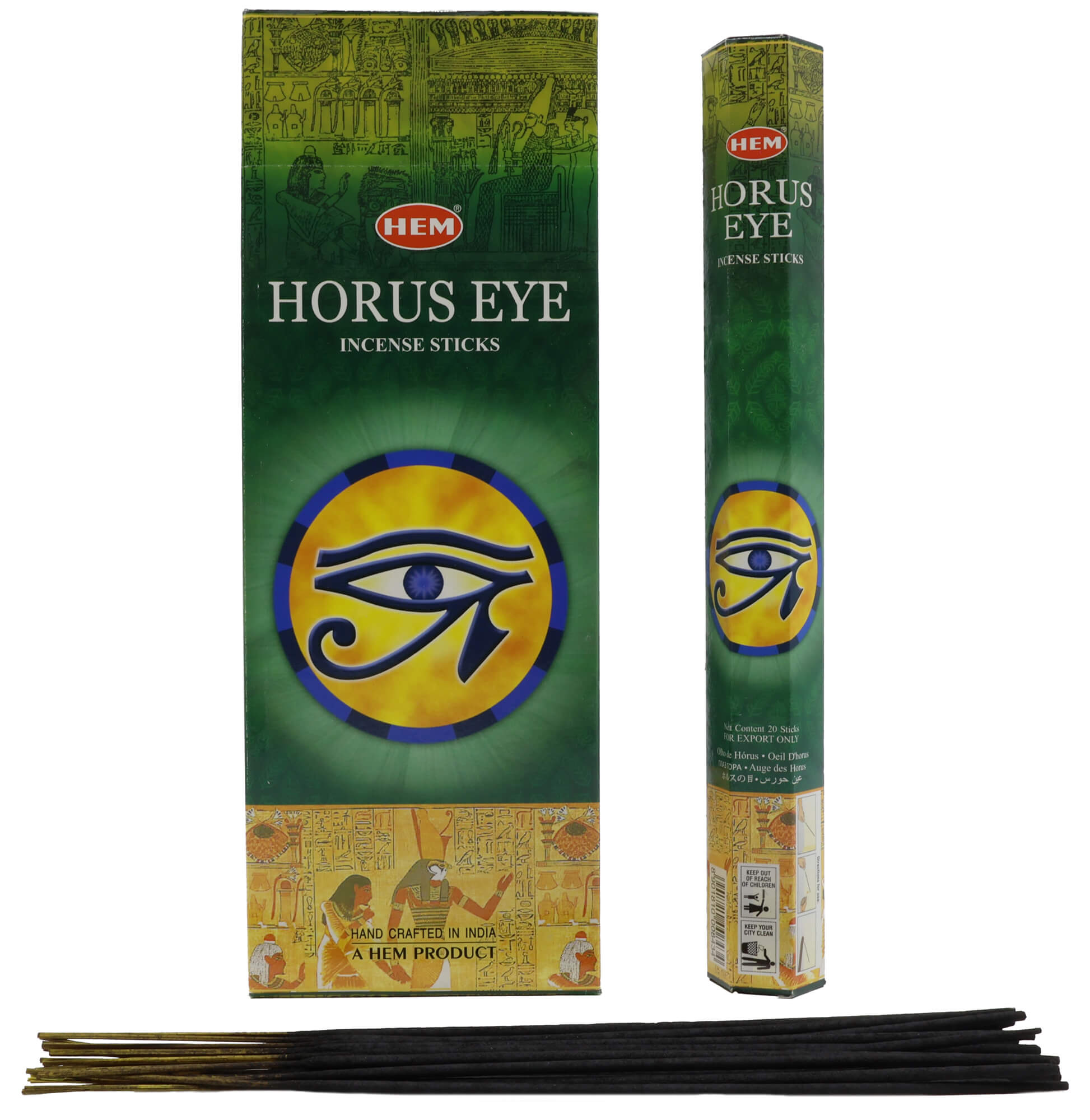 Encens HEM Oeil d'Horus boîte de 6 paquets de 20g
