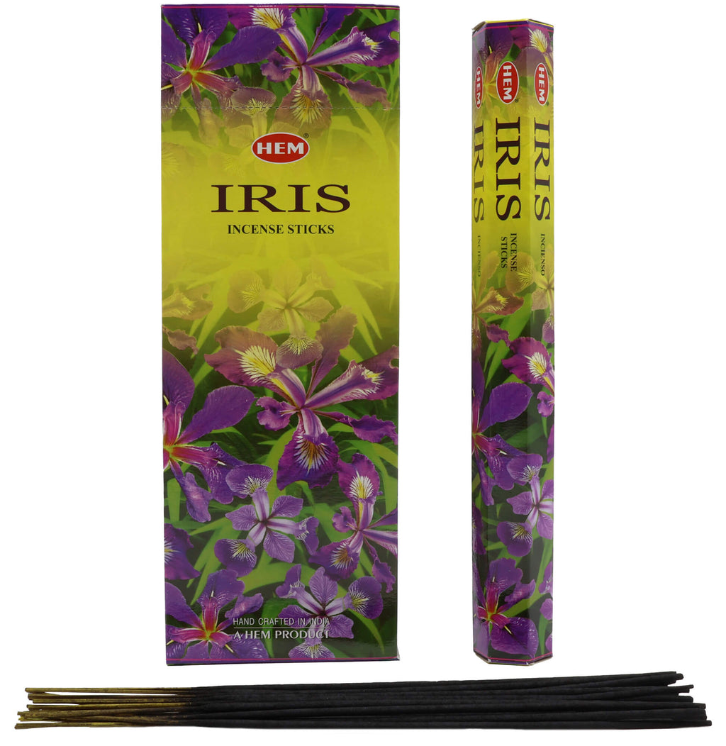 Encens HEM Iris boîte de 6 paquets de 20g