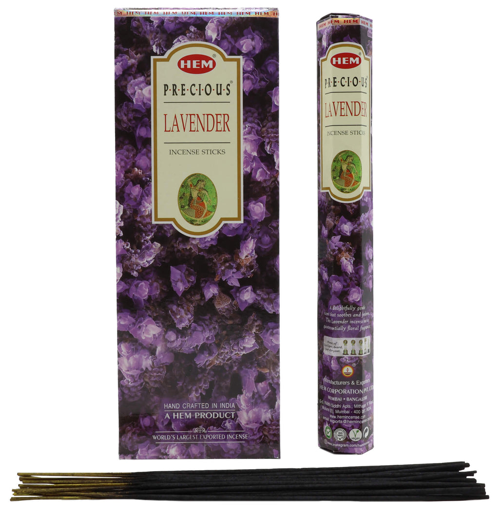 Encens HEM Precious Lavender - Boîte de 6 Paquets de 20g