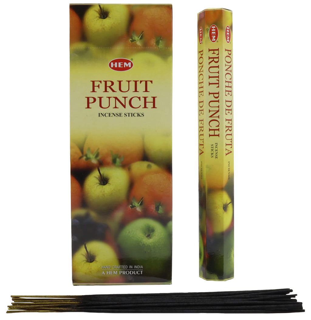 Encens HEM Fruit Punch - Boîte de 6 Paquets de 20g