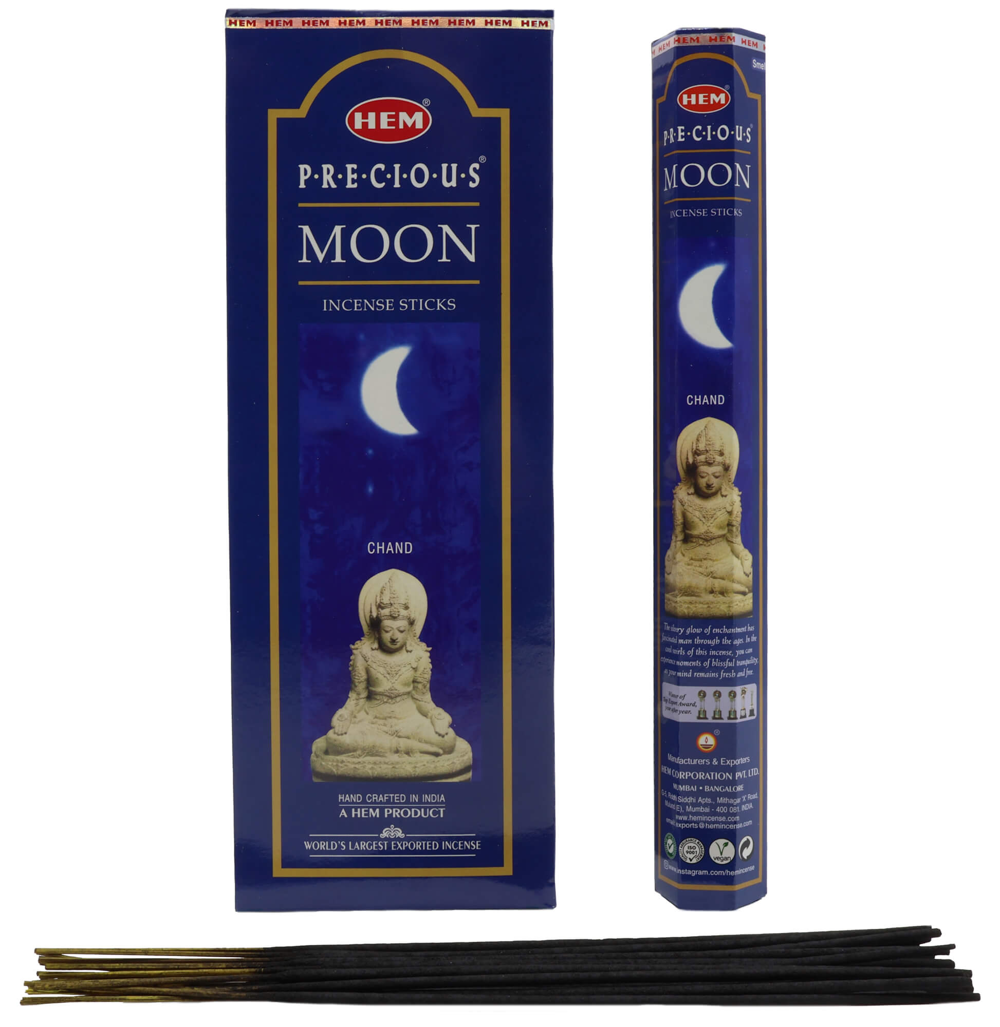 Encens HEM Lune - Boîte de 6 Paquets de 20g