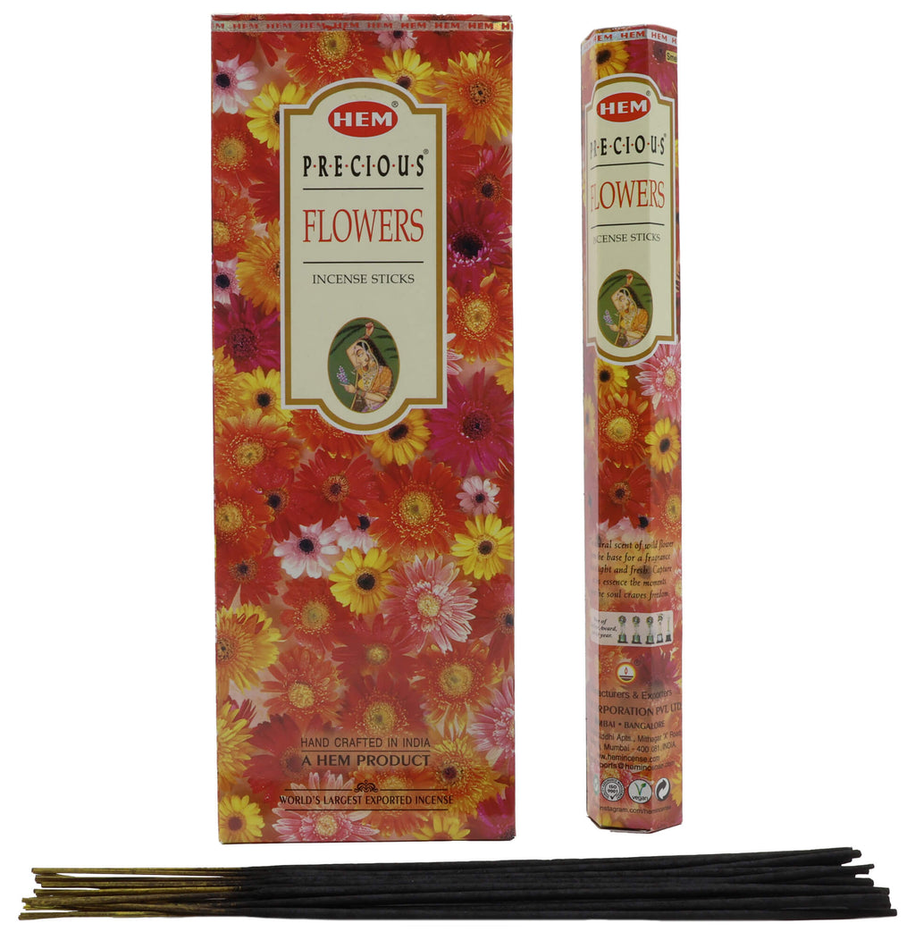 Encens HEM Precious Flowers - Boîte de 6 Paquets de 20g