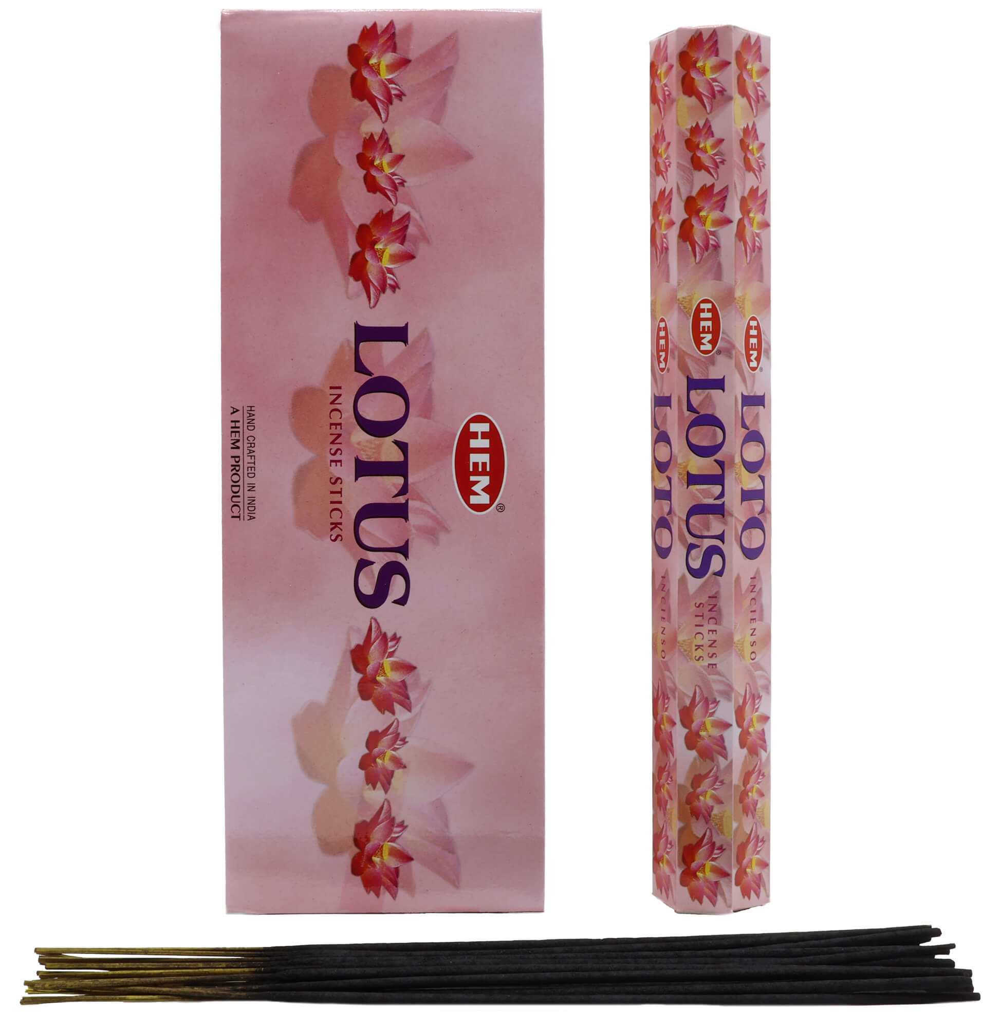Encens HEM Lotus - Boîte de 6 Paquets de 20g