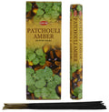 Encens HEM Patchouli Ambre - Boîte de 6 Paquets de 20g