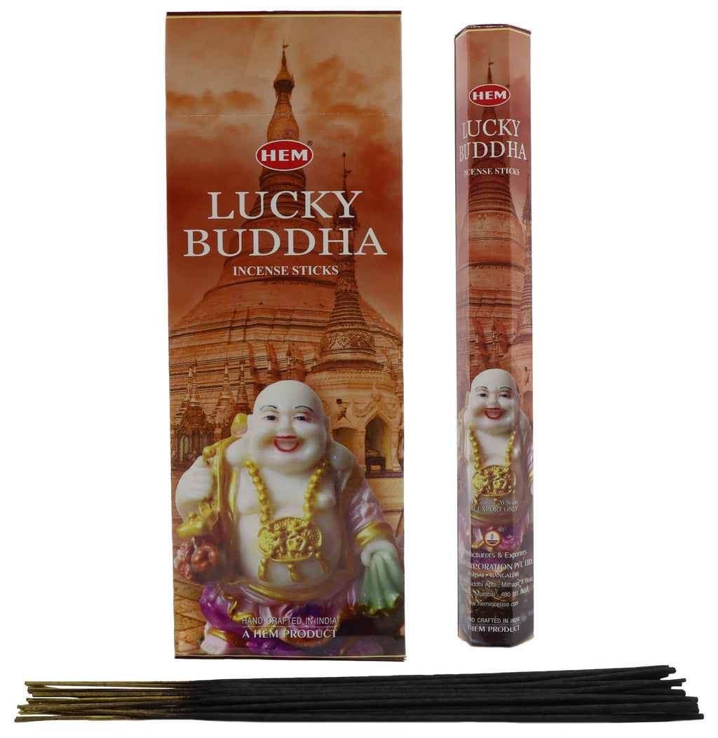 Encens HEM Lucky Buddha - Boîte de 6 Paquets de 20g