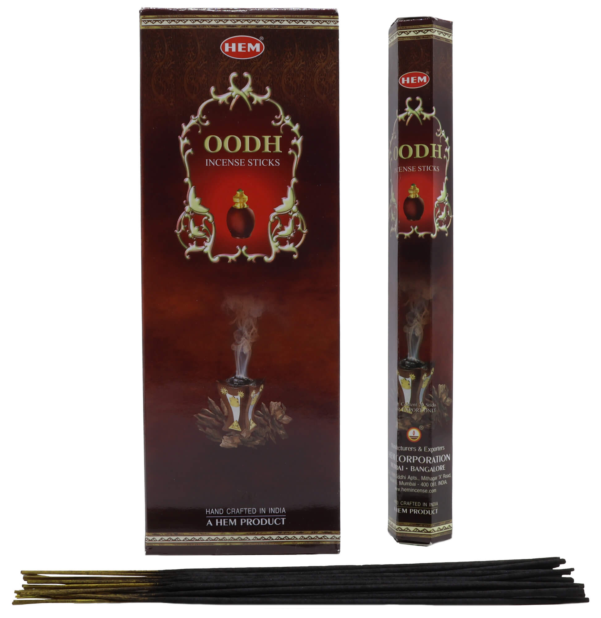Encens HEM Oudh - Boîte de 6 Paquets de 20g