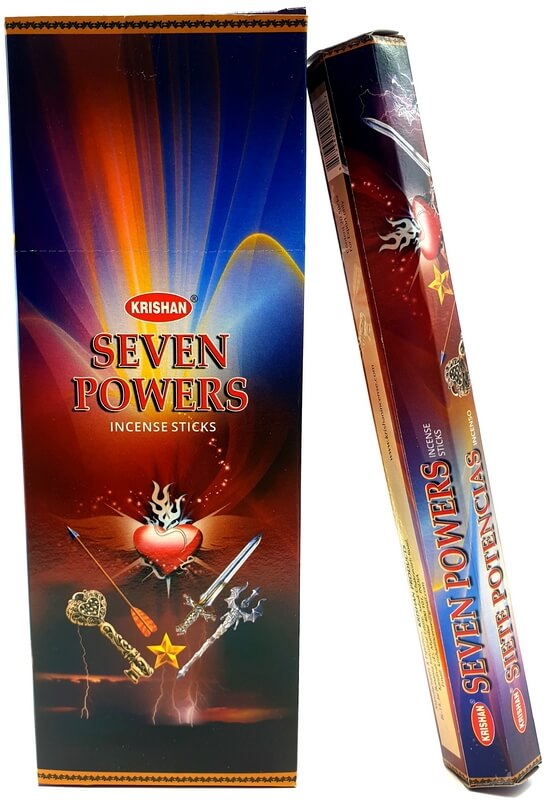 Encens Krishan 7 Forces - Boîte de 6 paquets de 20g
